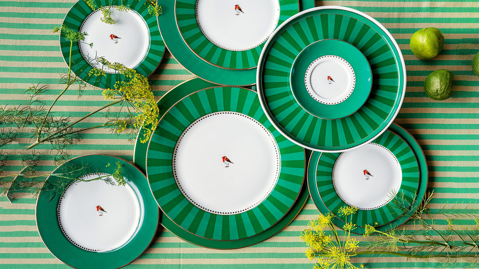 Pip Studio'nun Yeşil Love Birds Koleksiyonu