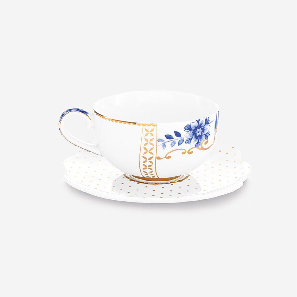 Pip Studio Royal White Mavi Beyaz Porselen Kahve Fincanı 51004036