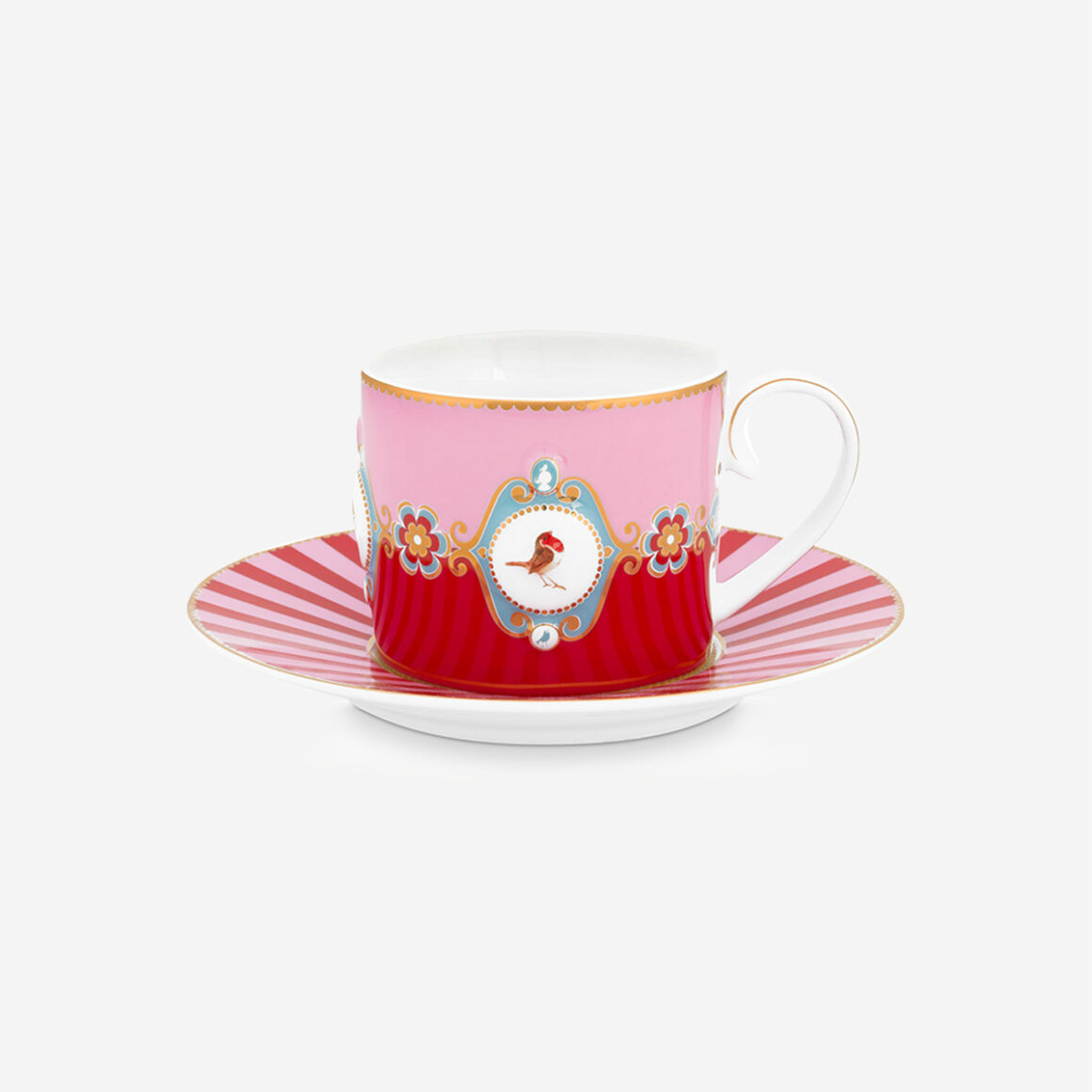 Pip Studio Love Birds Kırmızı Pembe Porselen Çay Fincanı 51004012
